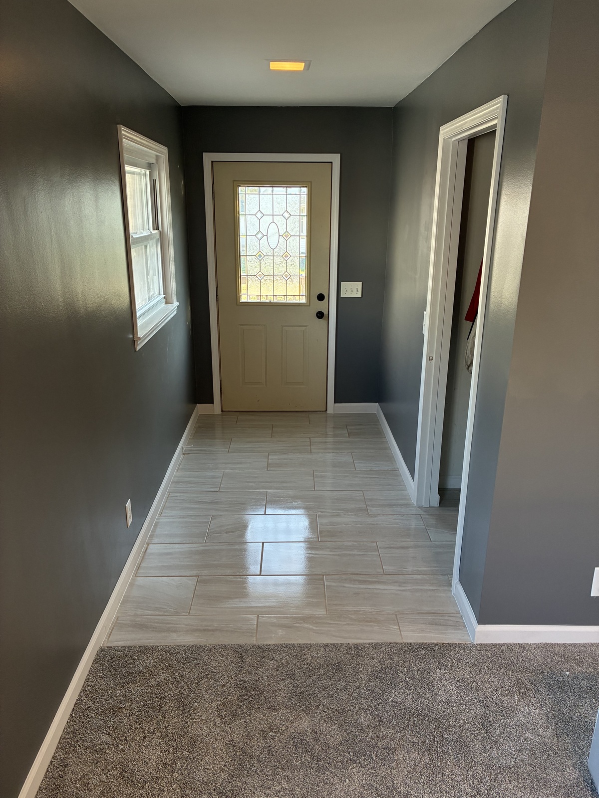 Finished interior hallway.